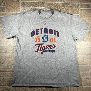 Detroit Tigers MLB Majestic Cotton T Shirt Men’s Large